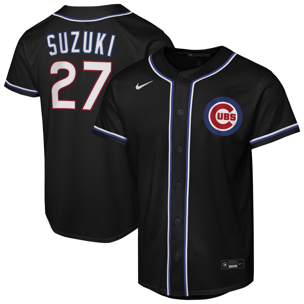 Youth Chicago Cubs Seiya Suzuki Nike Black Fashion Replica Player Jersey - Jersey
