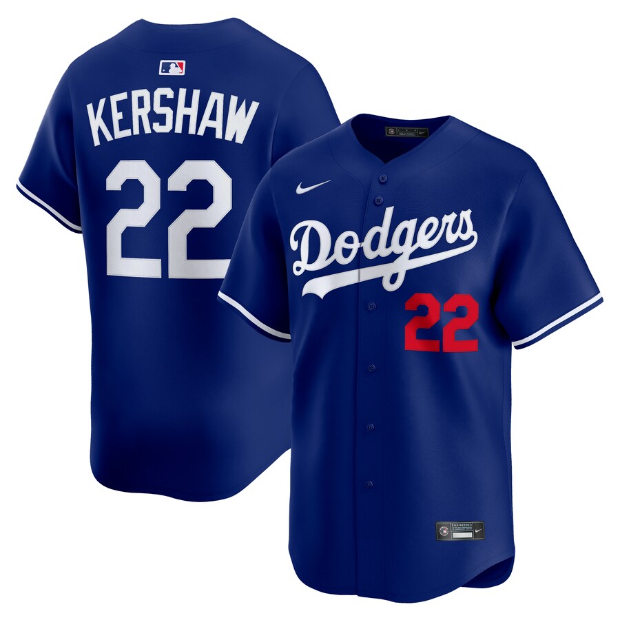 Men's Los Angeles Dodgers Clayton Kershaw Nike Royal Alternate 2 Limited Player Jersey - Jersey