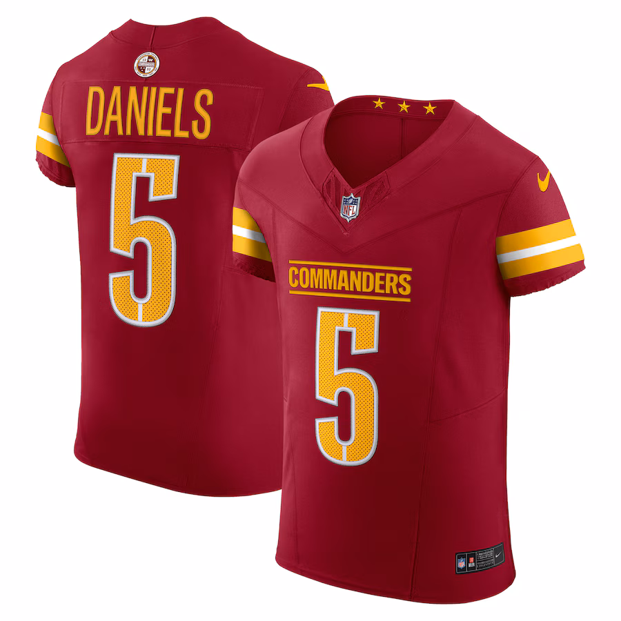 Men's Washington Commanders Jayden Daniels Nike Burgundy Team Vapor F.U.S.E. Elite Jersey - Jersey