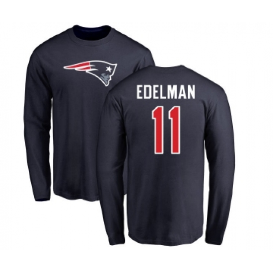 Football New England Patriots #12 Tom Brady Navy Blue Backer T-Shirt - Jersey