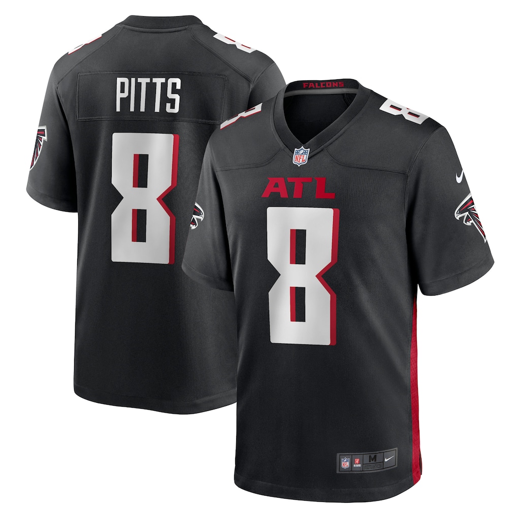 Men's Atlanta Falcons Kyle Pitts Nike Black 2021 NFL Draft First Round Pick Game Jersey - Jersey