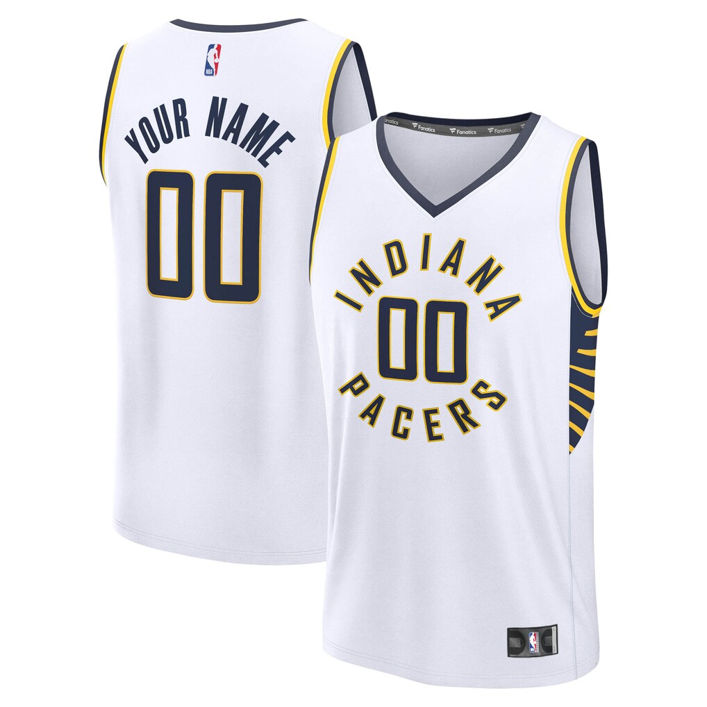 Men's Indiana Pacers Fanatics White Fast Break Custom Jersey - Icon Edition - Jersey