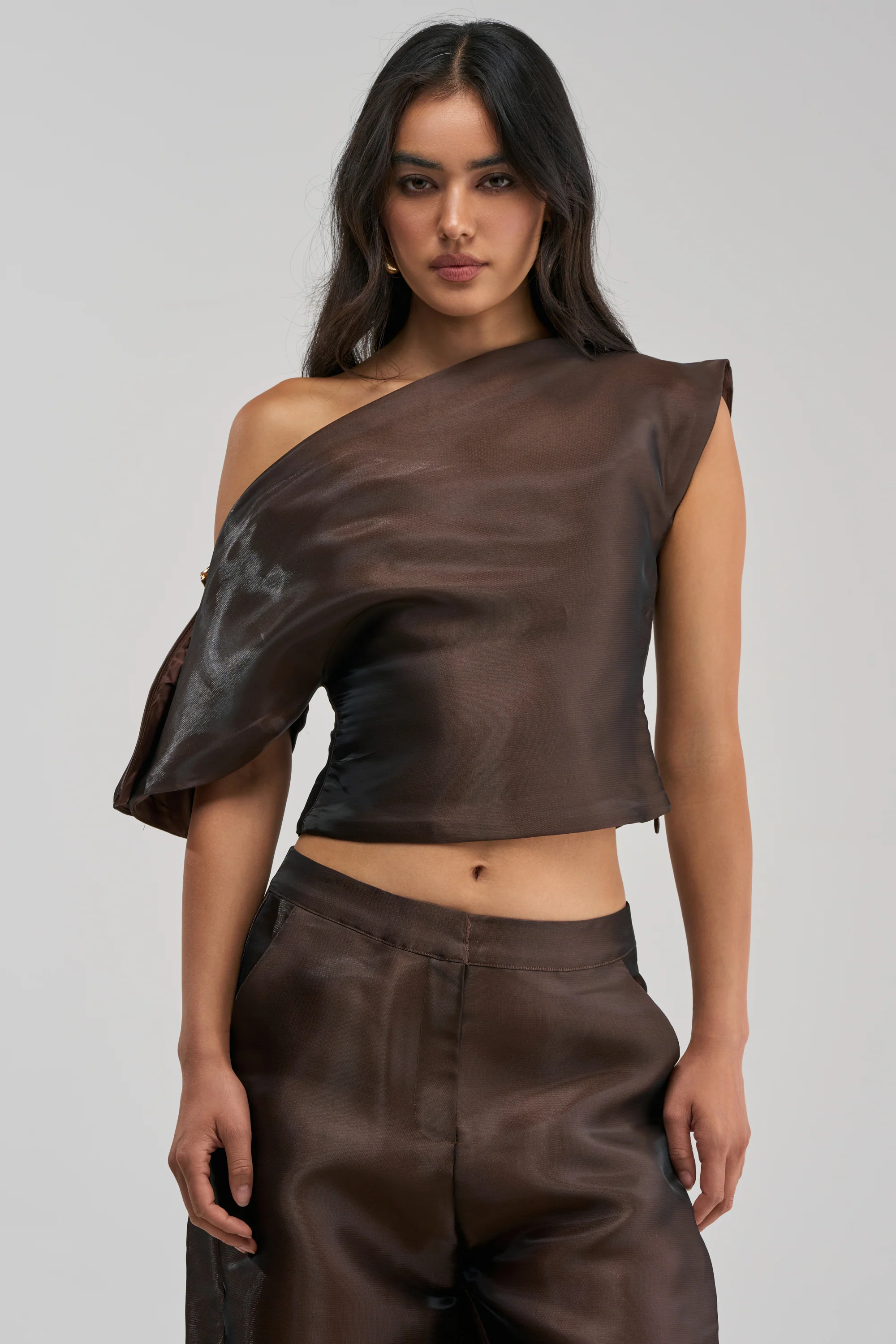 ON FIRE BLOUSE IN BROWN - Akira Wear