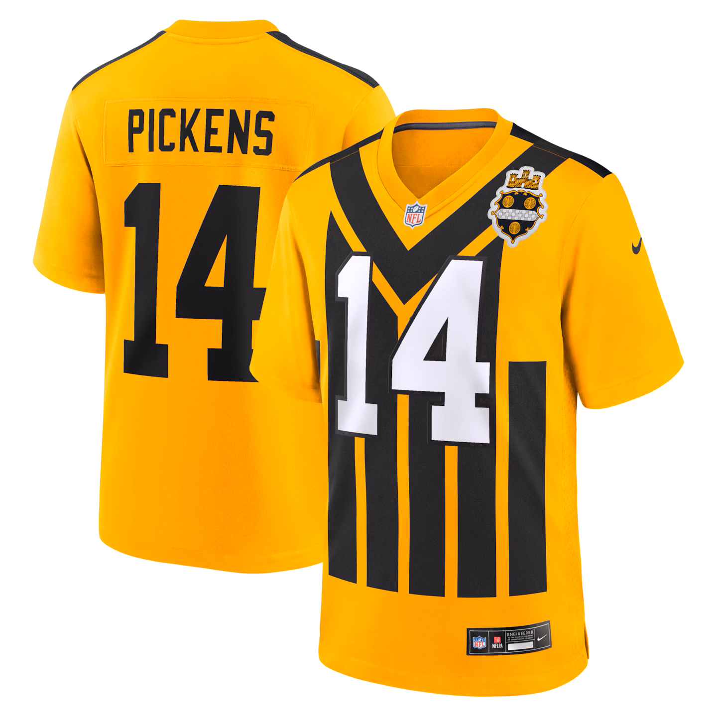 Men's Pittsburgh Steelers George Pickens Nike Gold Alternate Game Jersey - Jersey