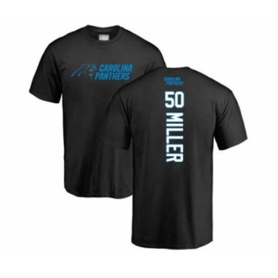 Football Carolina Panthers #50 Christian Miller Black Backer T-Shirt - Jersey