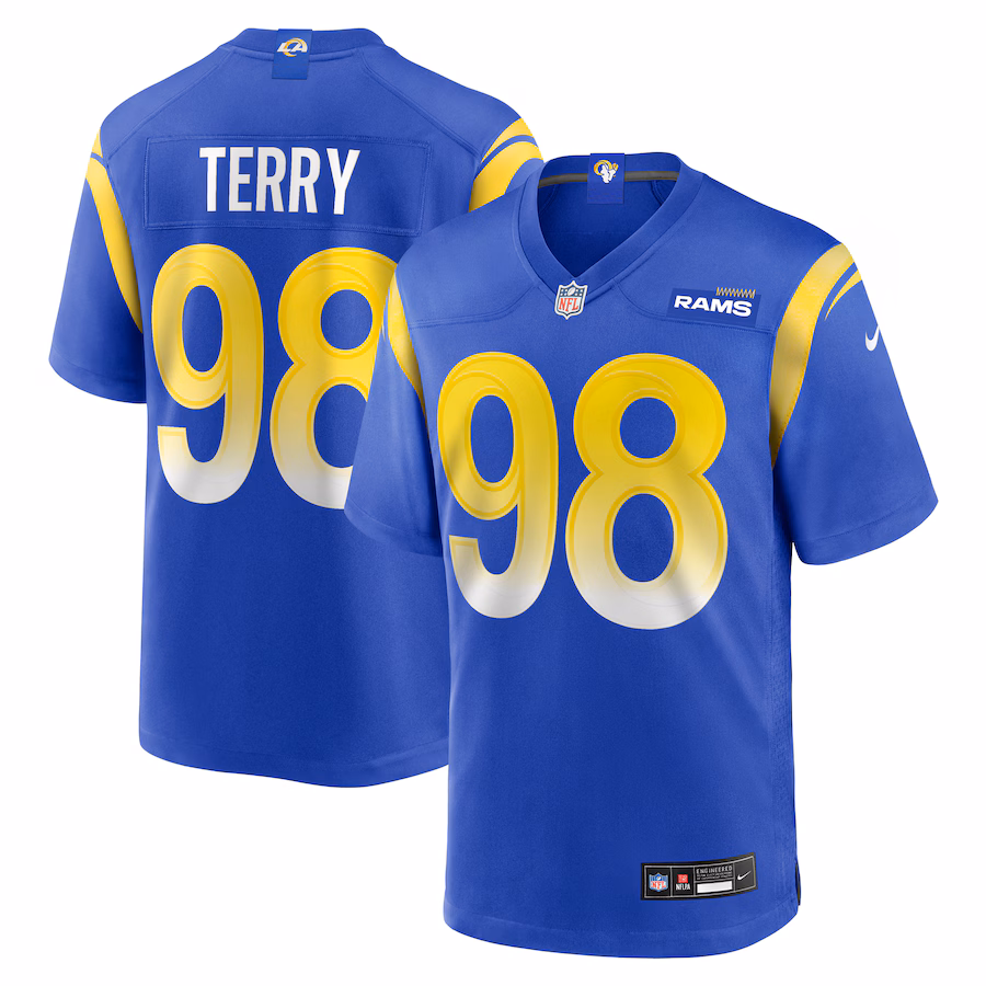 Men's Los Angeles Rams Da'Jon Terry Nike Royal Team Game Jersey - Jersey