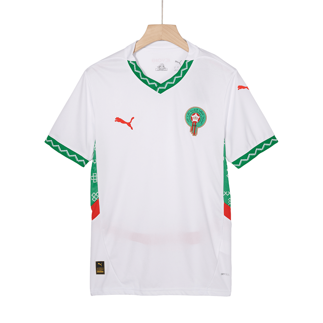 Morocco Soccer Jersey Away Custom Shirt 2024-25 - Jersey
