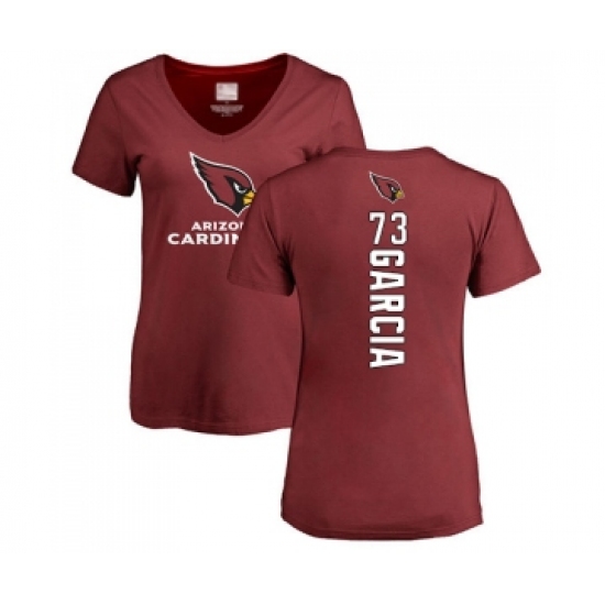 Football Women's Arizona Cardinals #73 Max Garcia Maroon Backer T-Shirt - Jersey