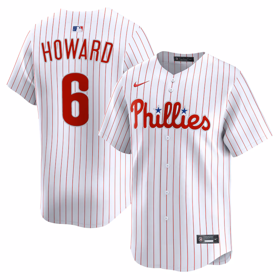 Men's Philadelphia Phillies Ryan Howard Nike White Limited Jersey - Jersey