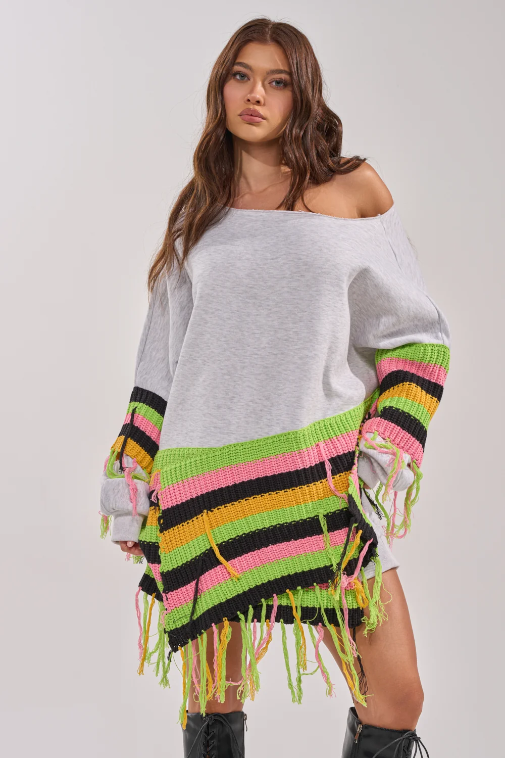 MOST LOVED SWEATSHIRT MINI DRESS - Akira Wear