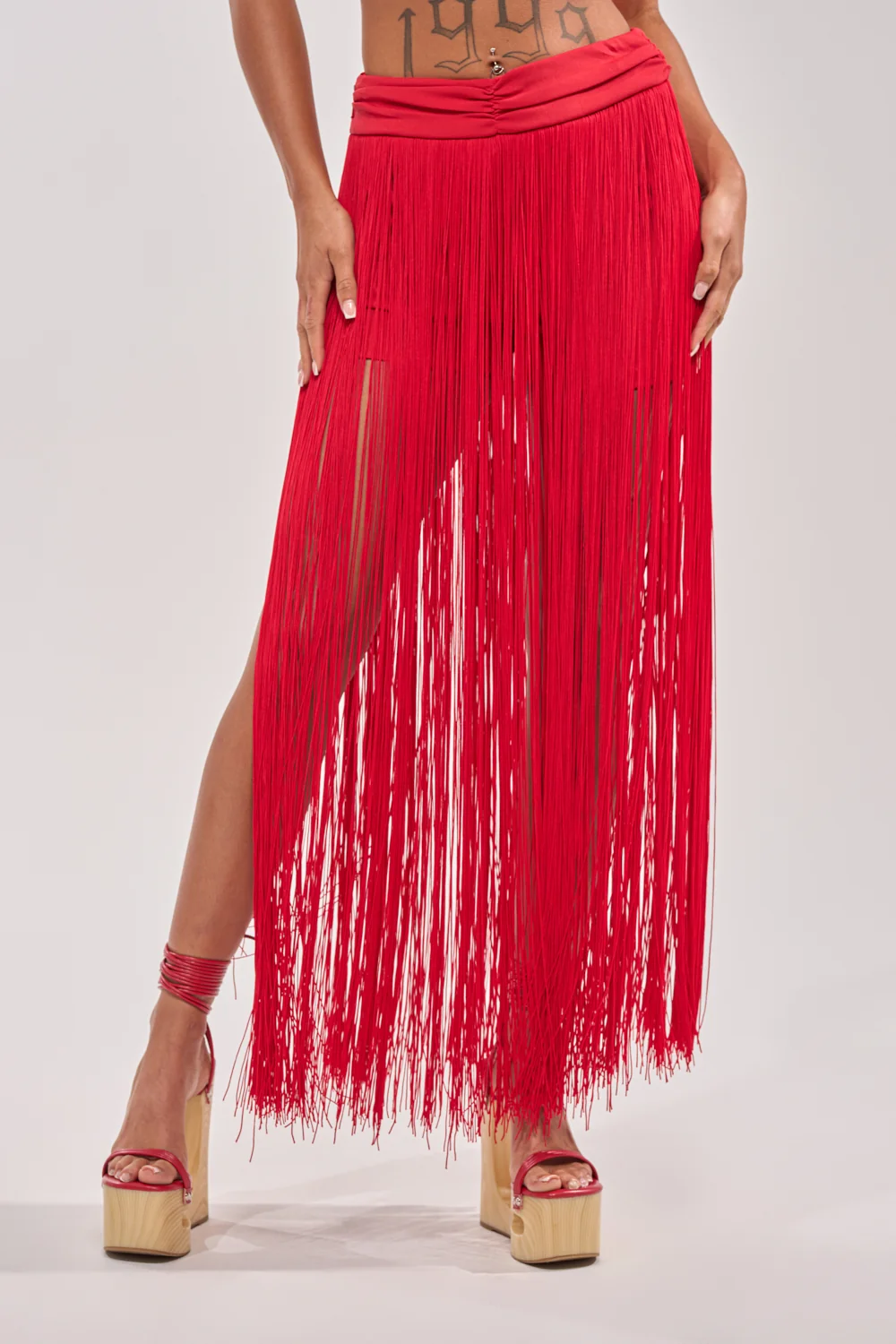 ON THE EDGE FRINGE SKIRT - Akira Wear