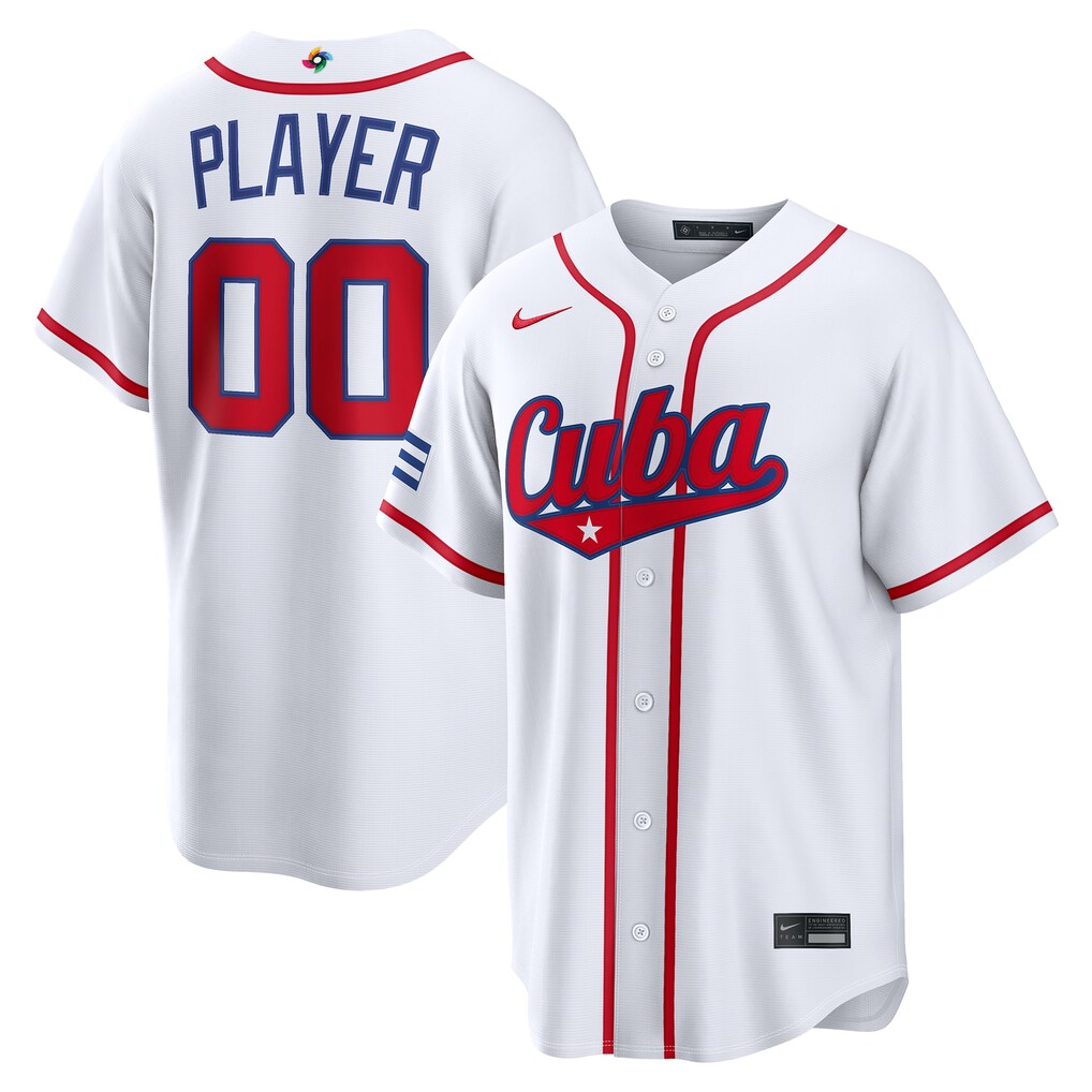 Men's Cuba Baseball Nike White 2026 World Baseball Classic Home Pick-A-Player Jersey - Jersey