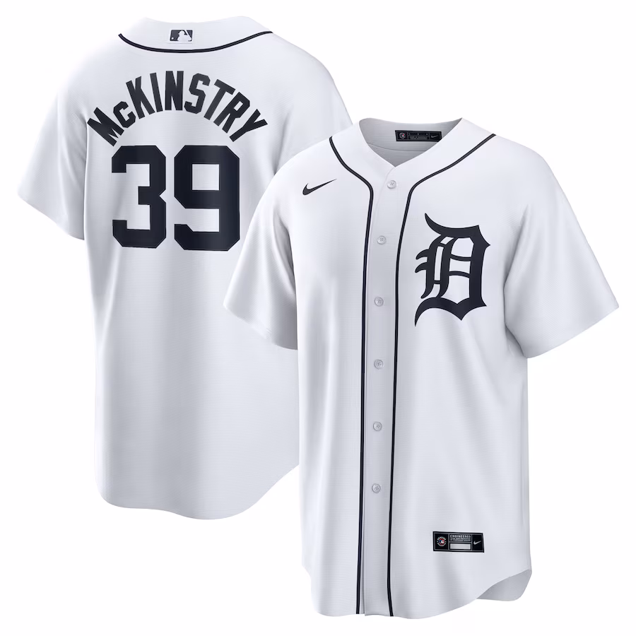 Men's Detroit Tigers Zach McKinstry Nike White Home Replica Jersey - Jersey