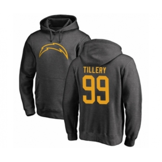 Football Los Angeles Chargers #99 Jerry Tillery Ash One Color Pullover Hoodie - Jersey