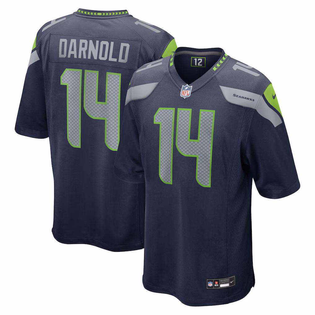 Youth Seattle Seahawks Sam Darnold Nike College Navy Team Game Jersey - Jersey