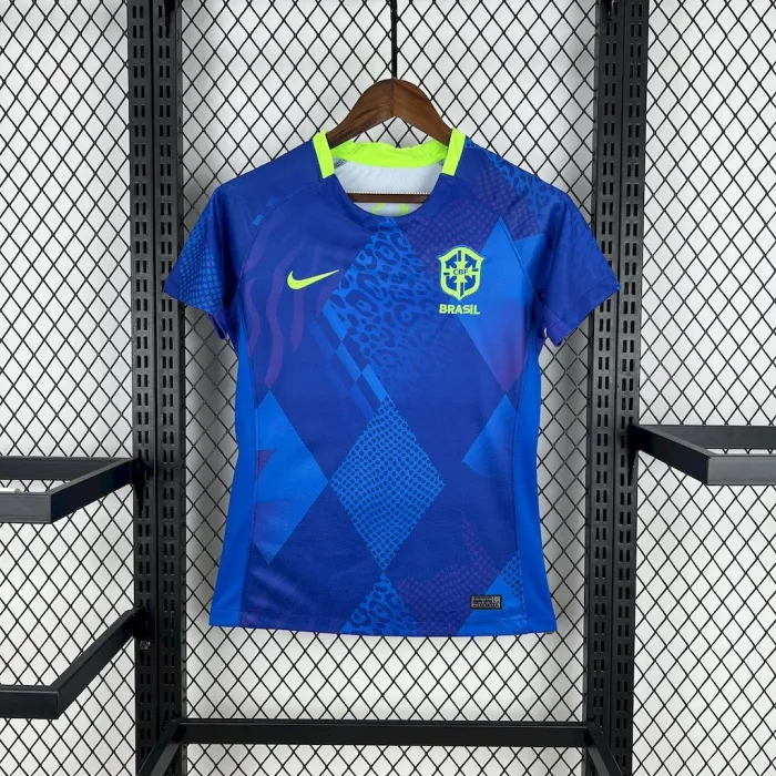 Brazil Soccer Jersey Away Women's Custom Shirt 2025 - Jersey