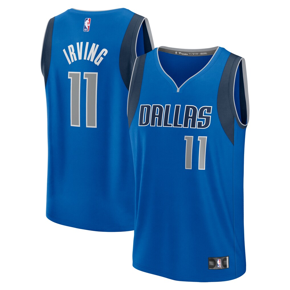 Youth Dallas Mavericks Kyrie Irving Fanatics Blue Fast Break Replica Player Jersey - Icon Edition - Jersey