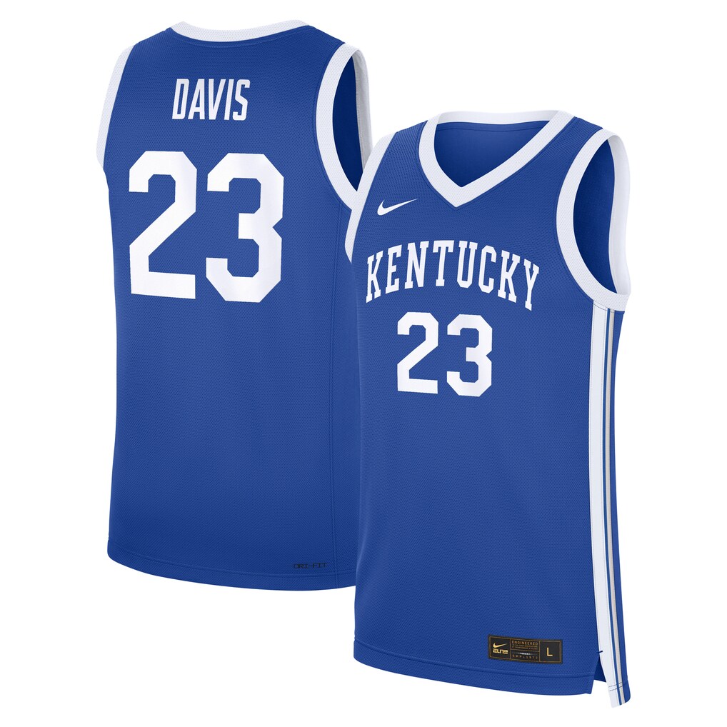 Men's Nike Anthony Davis Royal Kentucky Wildcats Road Replica Basketball Jersey - Jersey
