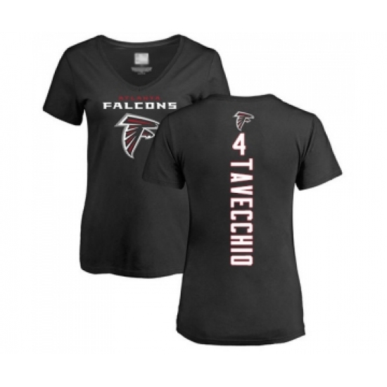 Football Women's Atlanta Falcons #4 Giorgio Tavecchio Black Backer T-Shirt - Jersey