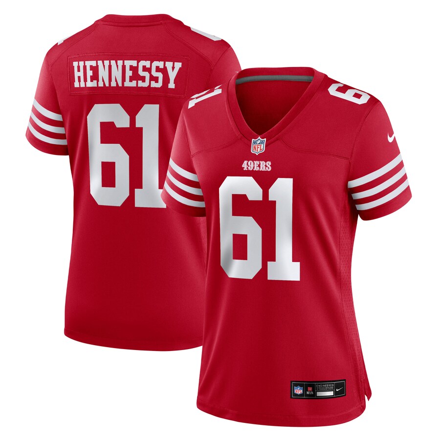 Women's San Francisco 49ers Matt Hennessy Nike Scarlet Team Game Jersey - Jersey