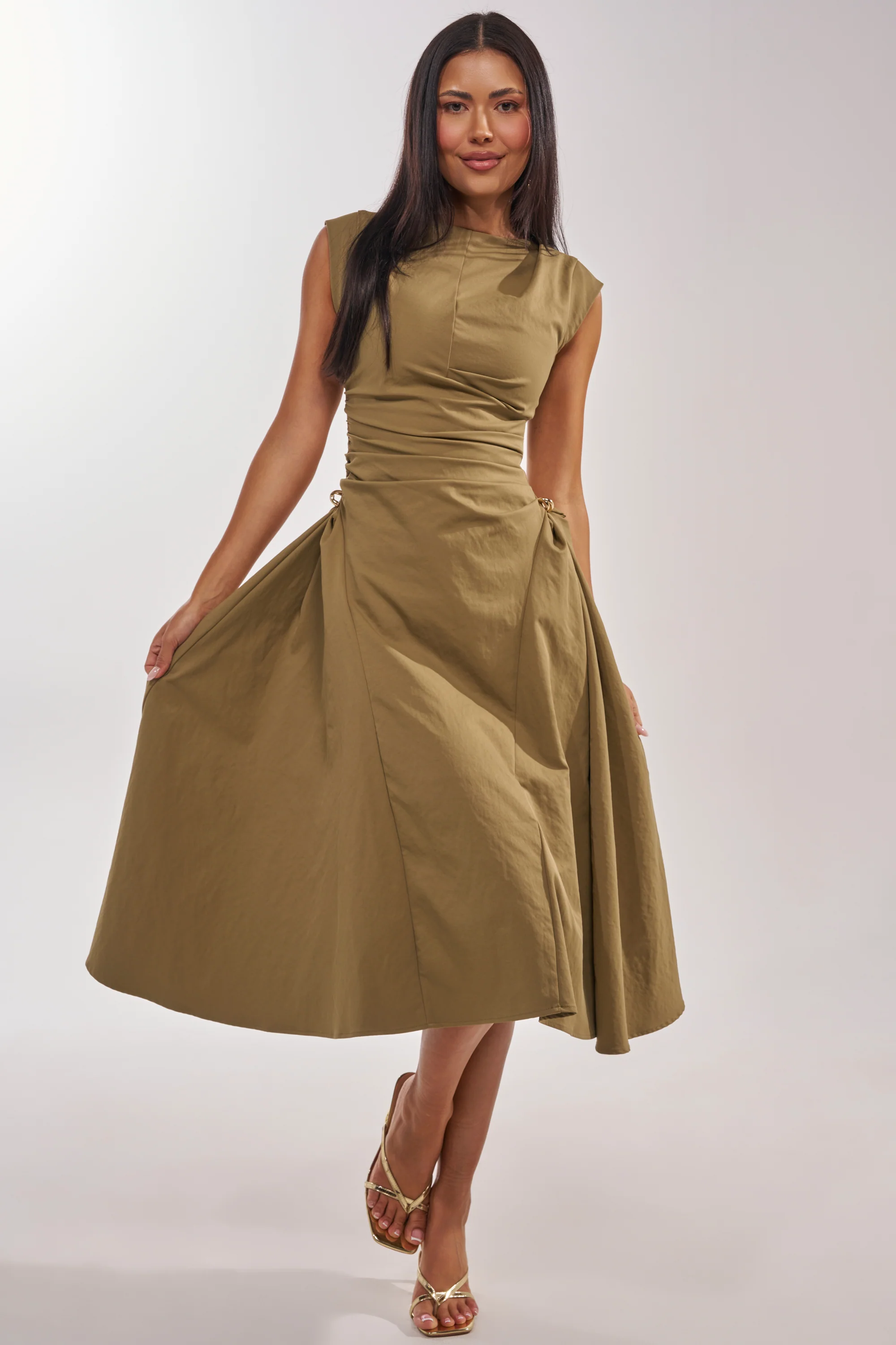 IT'S MY TIME MIDI DRESS IN OLIVE - Akira Wear