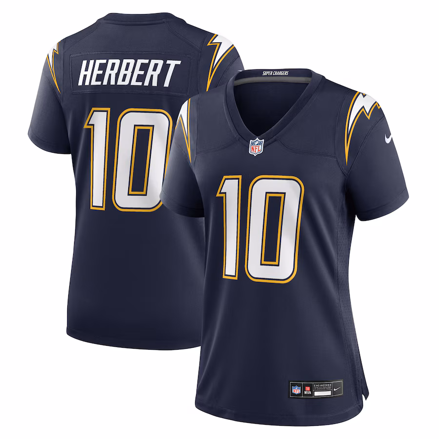 Women's Los Angeles Chargers Justin Herbert Nike Navy Alternate Super Chargers Game Jersey - Jersey