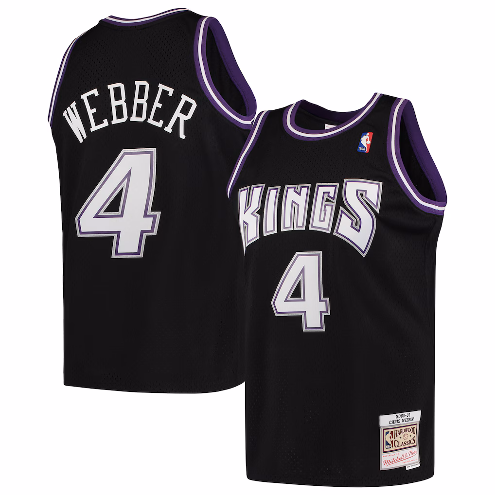 Men's Sacramento Kings Chris Webber Mitchell & Ness Black 2000/01 Hardwood Classics Swingman Jersey - Jersey