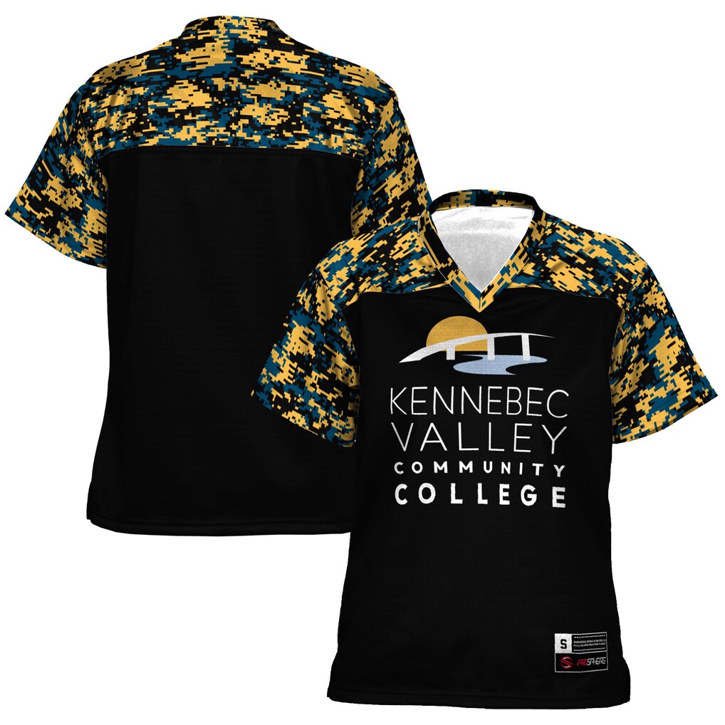 Women's GameDay Greats Black Kennebec Valley Community College Football Jersey - Jersey