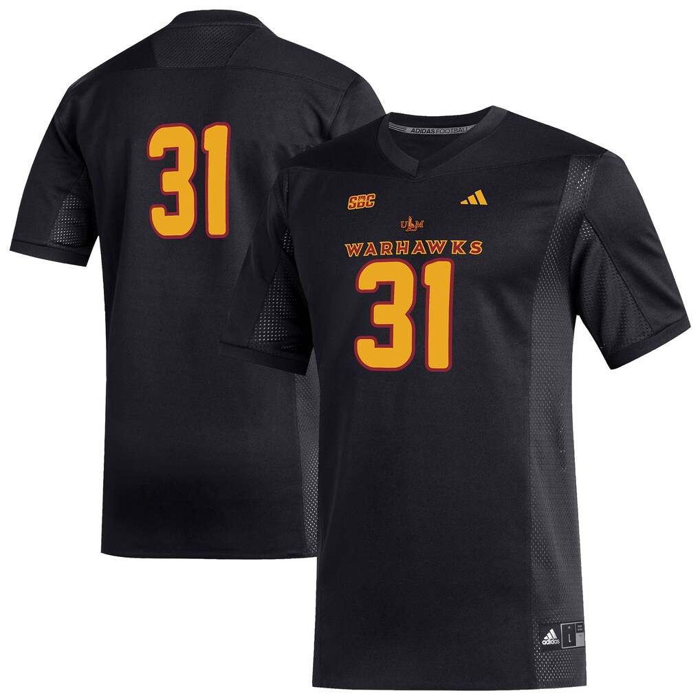 Men's adidas #31 Black ULM Warhawks Replica Football Jersey - Jersey