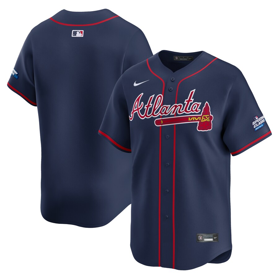 Men's Atlanta Braves Nike Navy 2025 MLB Speedway Classic Alternate Limited Jersey - Jersey