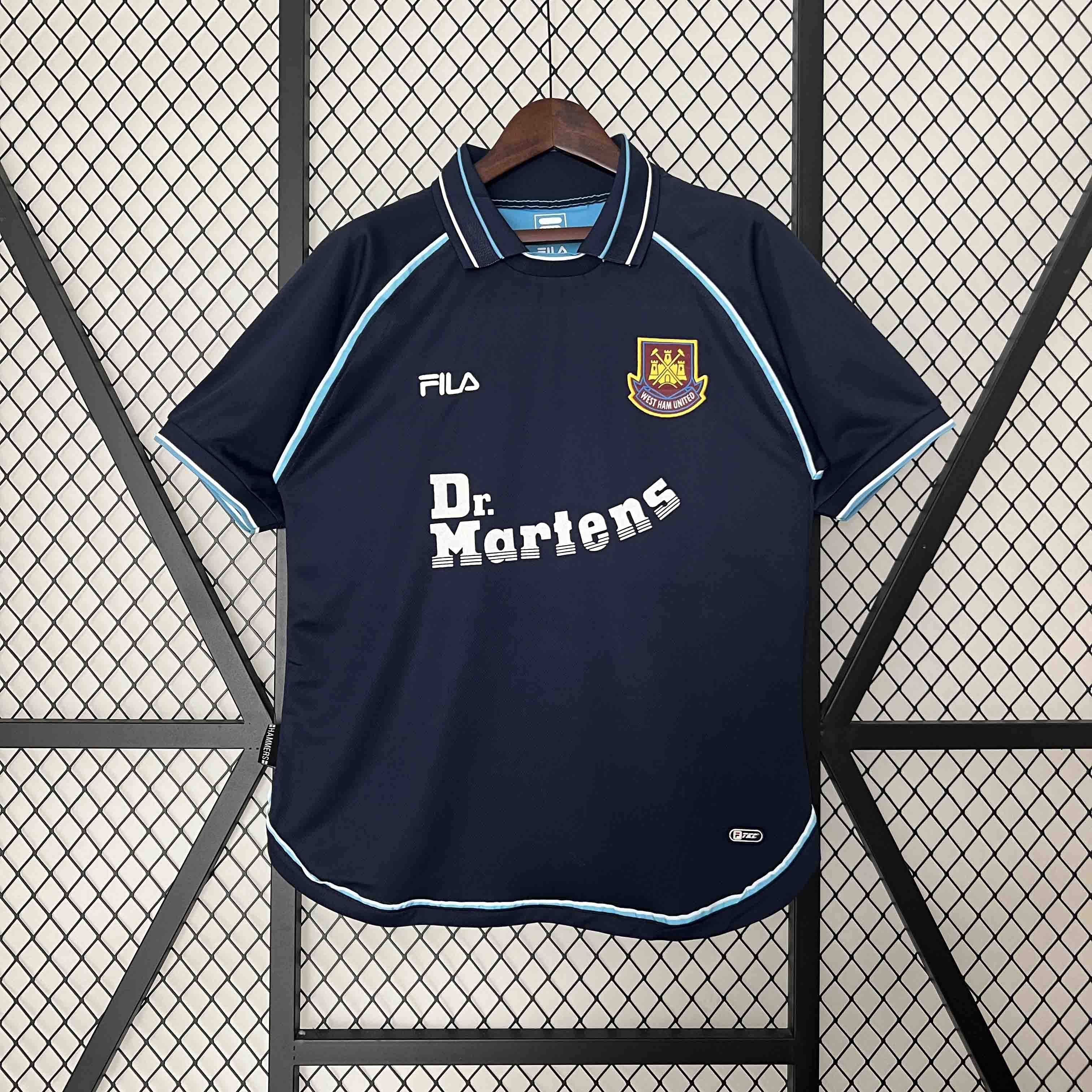West Ham United Retro Football Jersey Third Away Custom Shirt 1999/01 - Jersey