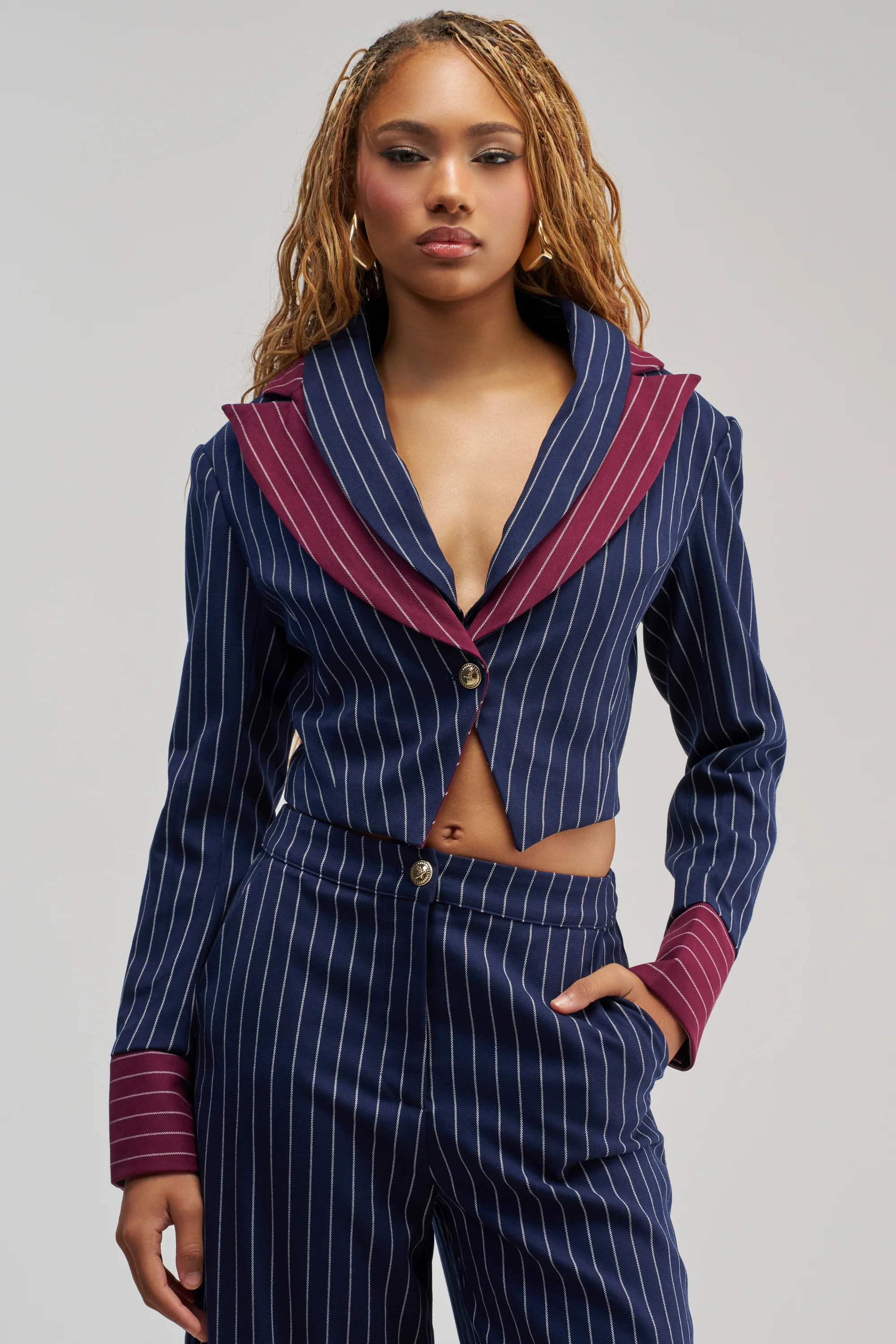 NEVER BETTER PINSTRIPE BLAZER - Akira Wear