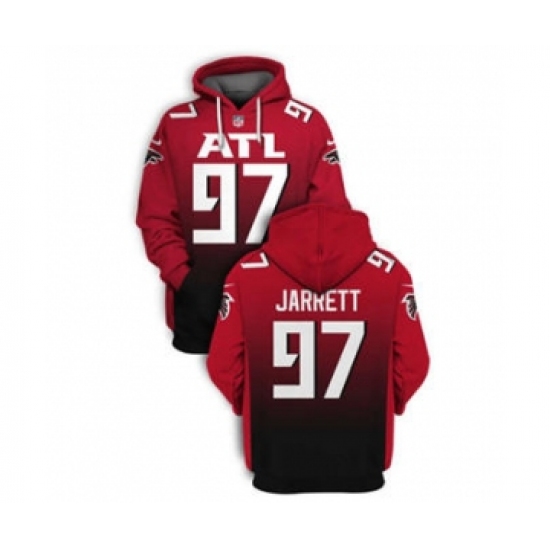 Men's Atlanta Falcons #97 Grady Jarrett 2021 Red Pullover Football Hoodie - Jersey