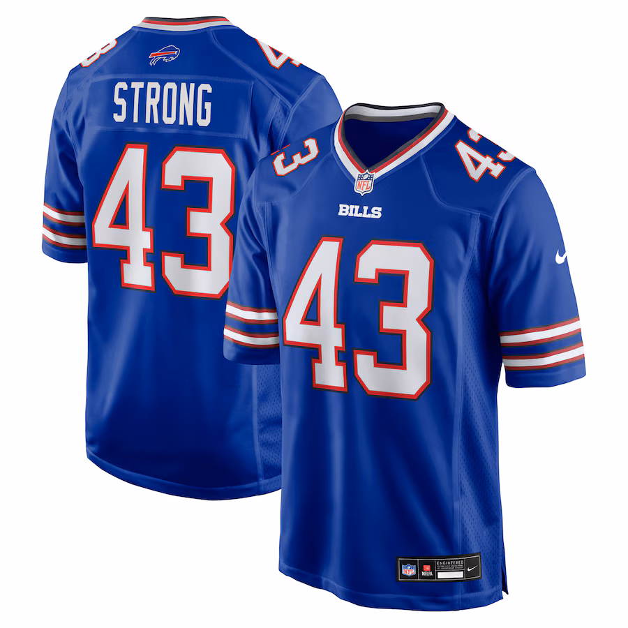Men's Buffalo Bills Dorian Strong Nike Royal Team Game Jersey - Jersey