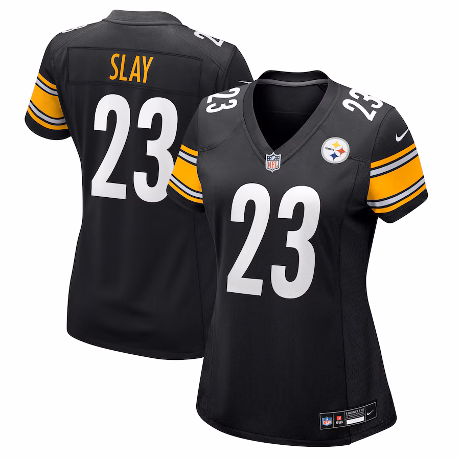 Women's Pittsburgh Steelers Darius Slay Nike Black Team Game Jersey - Jersey