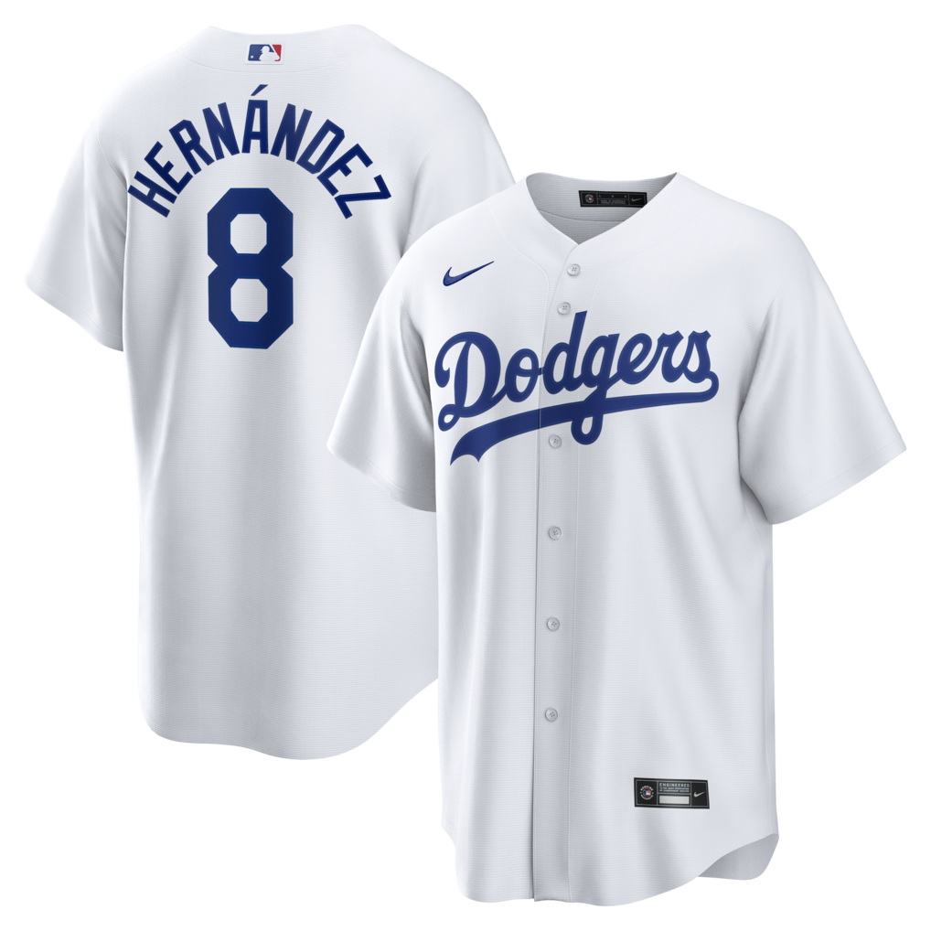 Men's Los Angeles Dodgers Enrique Hernández Nike White Home Replica Jersey - Jersey