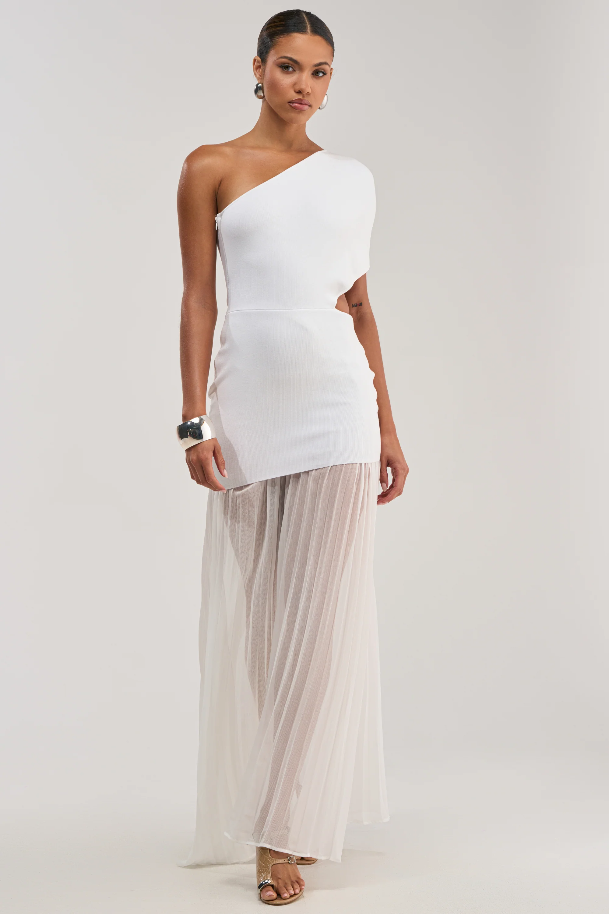 FINAL BOW ASYMMETRICAL MAXI DRESS IN WHITE - Akira Wear