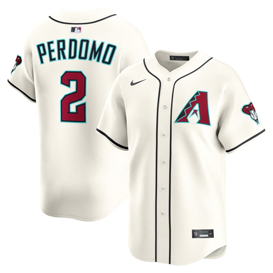 Men's Arizona Diamondbacks Geraldo Perdomo Nike Cream Home Limited Player Jersey - Jersey