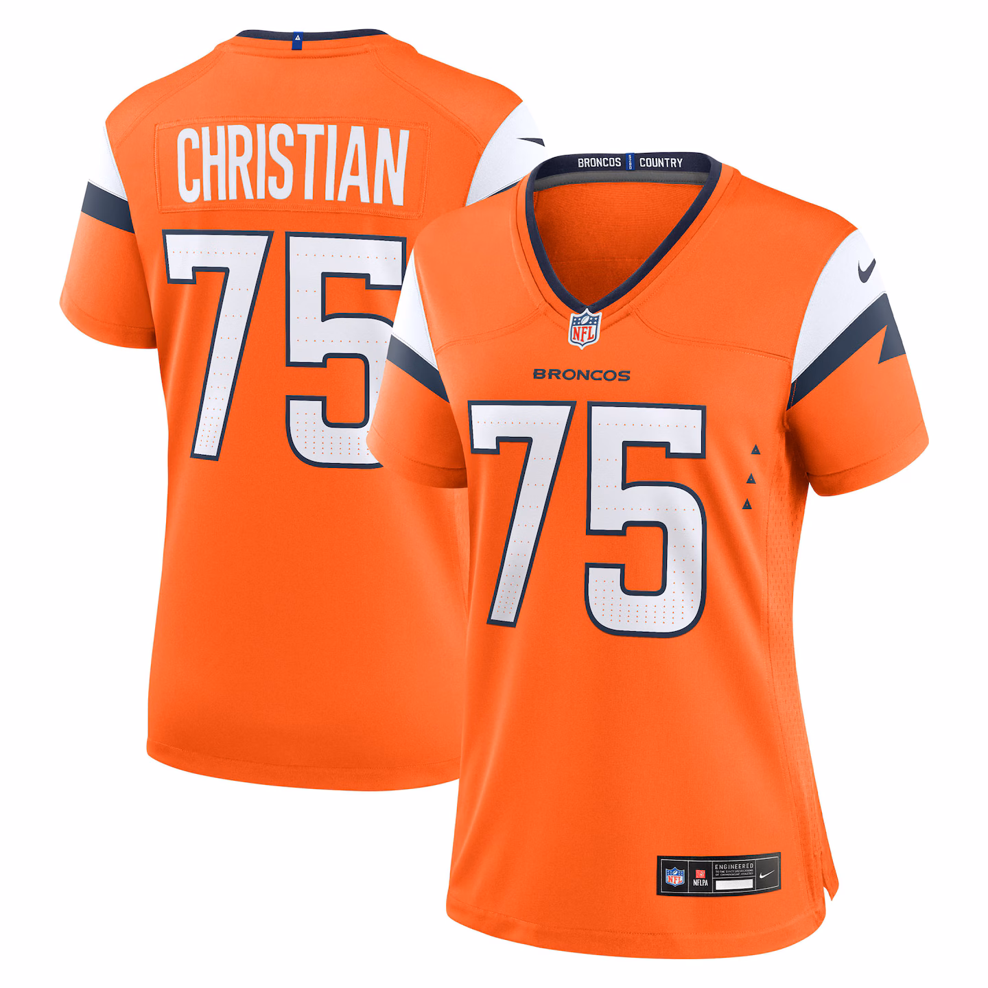 Women's Denver Broncos Geron Christian Nike Orange Team Game Jersey - Jersey
