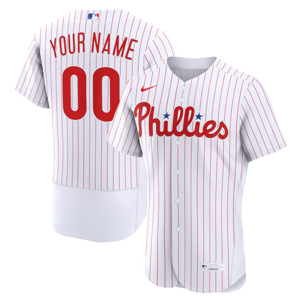 Men's Philadelphia Phillies Nike White Home Authentic Custom Jersey - Jersey