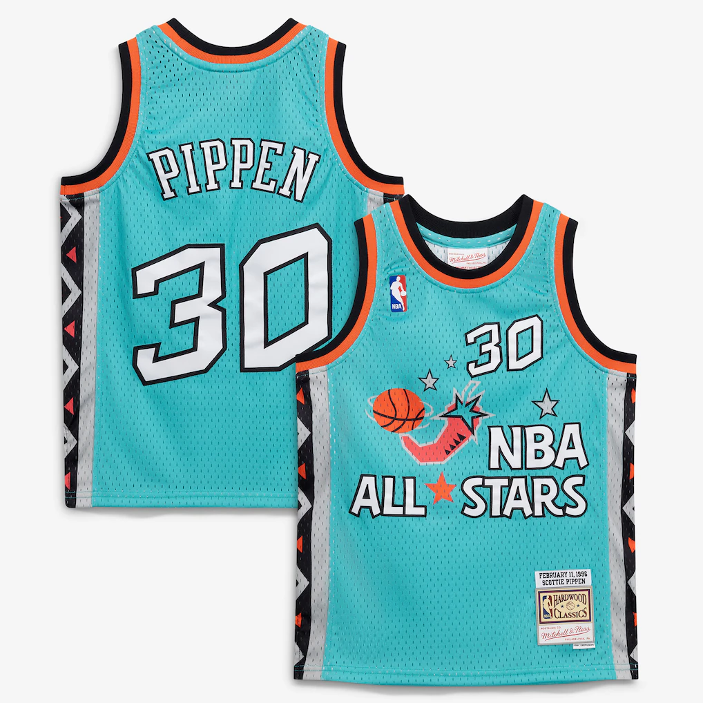 Youth 1996 NBA All-Star Game Scottie Pippen Mitchell & Ness Teal Hardwood Classics Swingman Jersey - Jersey