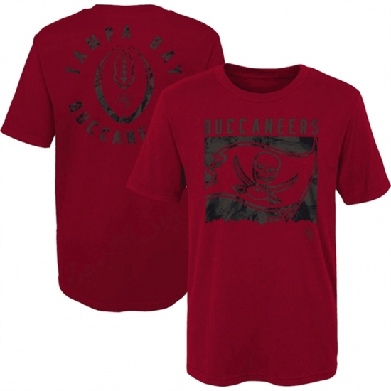 Men's Tampa Bay Buccaneers Red Preschool Liquid Camo Logo T Shirt - Jersey