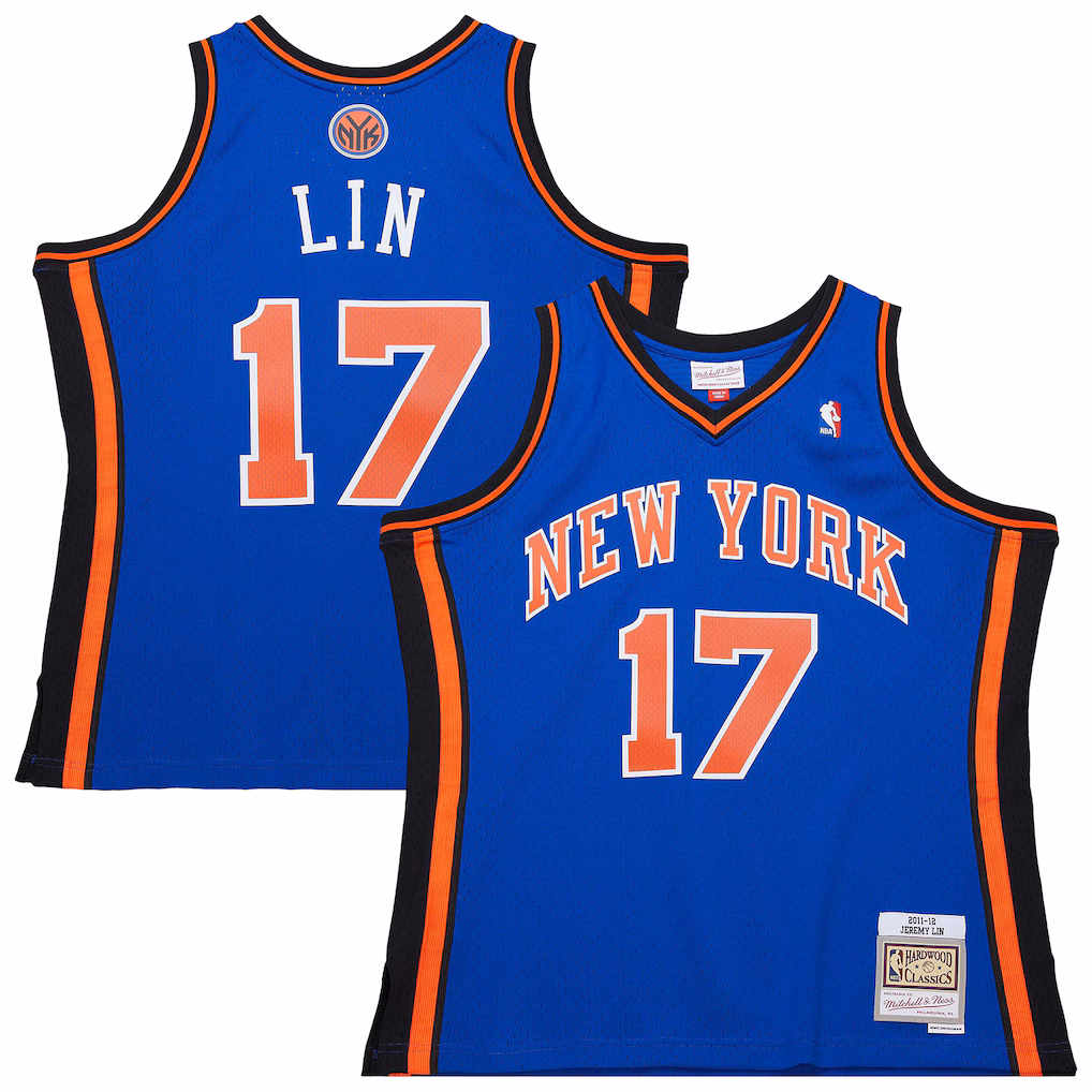 Men's New York Knicks Jeremy Lin Mitchell & Ness Blue 2011/12 Swingman Jersey - Jersey