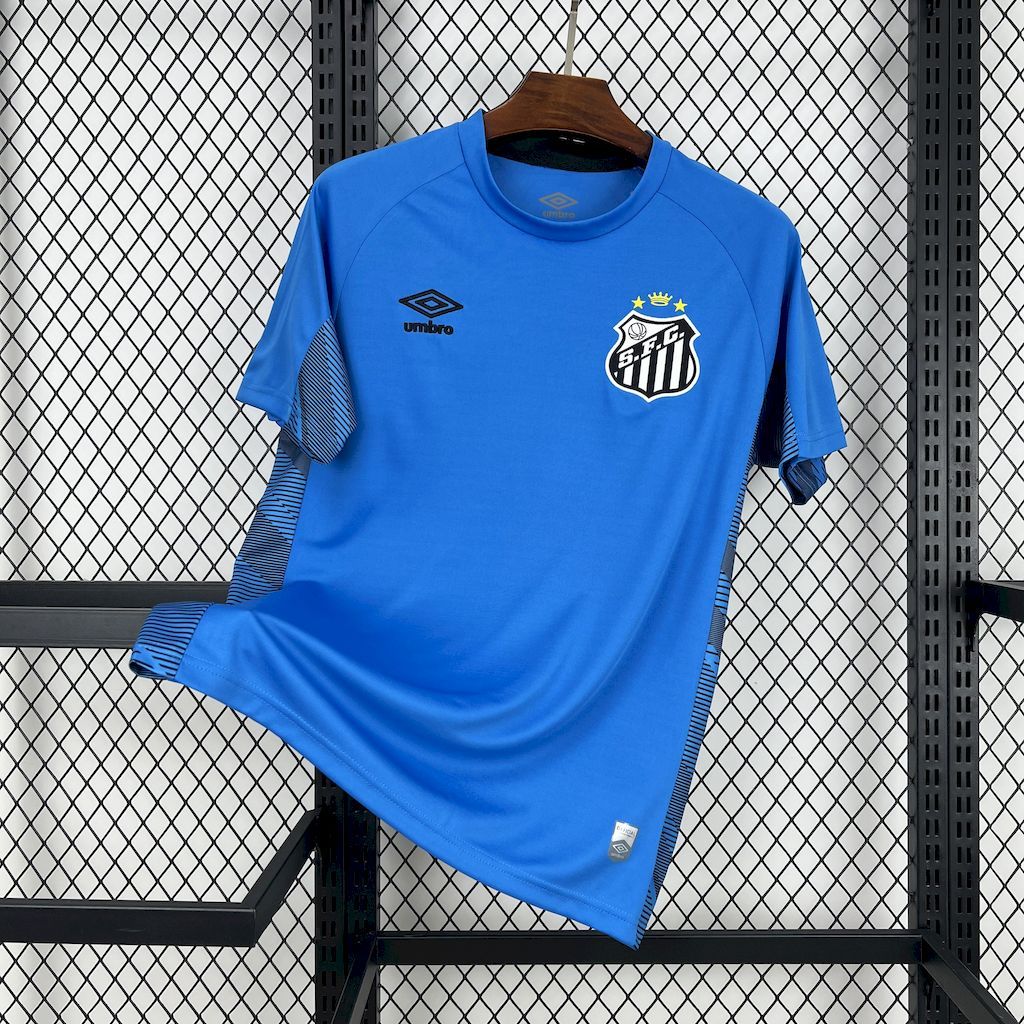 Santos FC Soccer Jersey Blue Goalkeeper Custom Shirt 2025 - Jersey