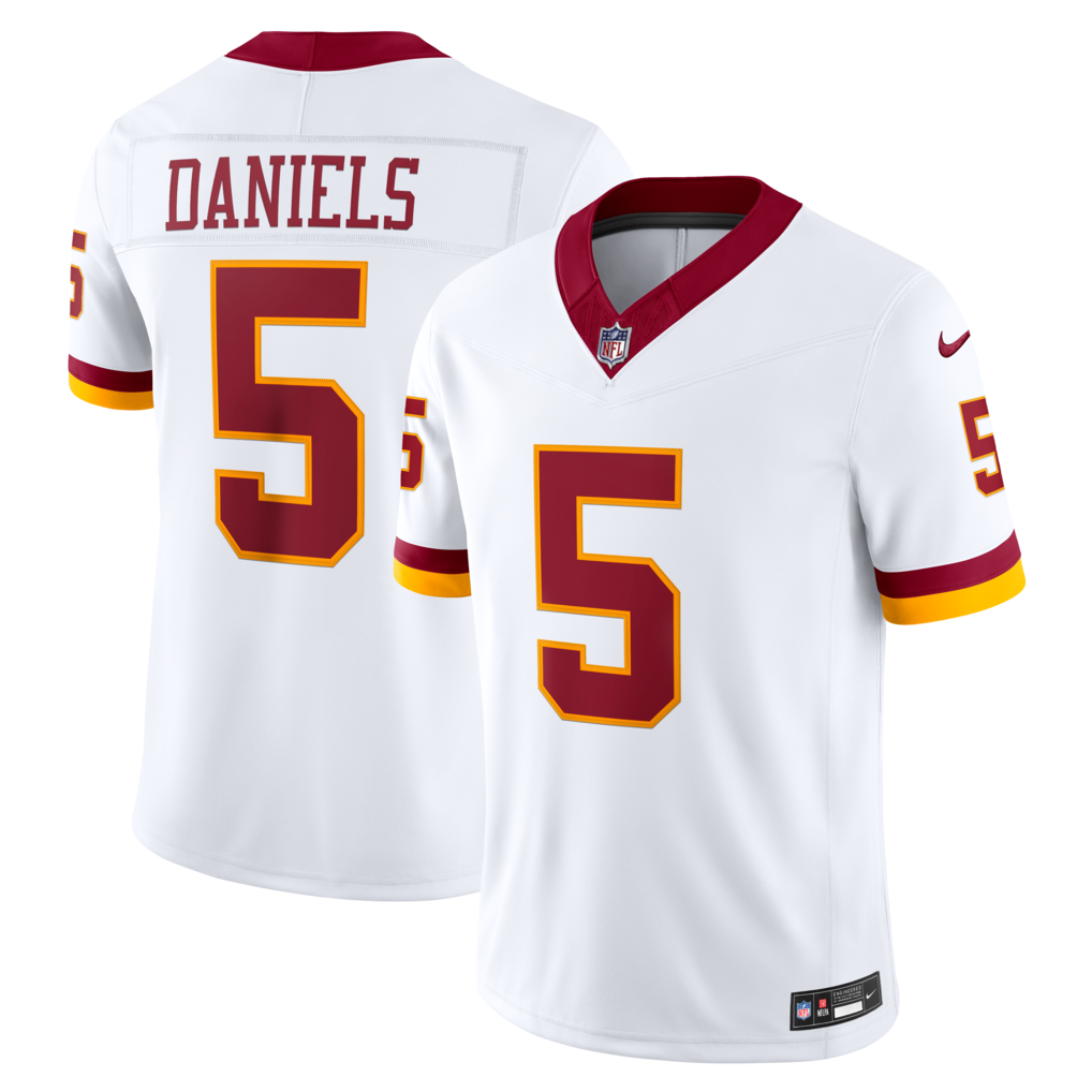 Men's Washington Commanders Jayden Daniels Nike White Super Bowl Era Vapor F.U.S.E. Sewn Down Limited Jersey - Jersey