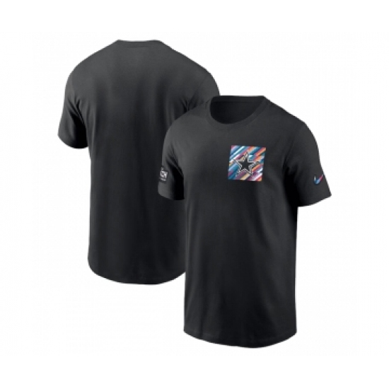 Men's Dallas Cowboys Black 2023 Crucial Catch Sideline Tri-Blend T-Shirt - Jersey