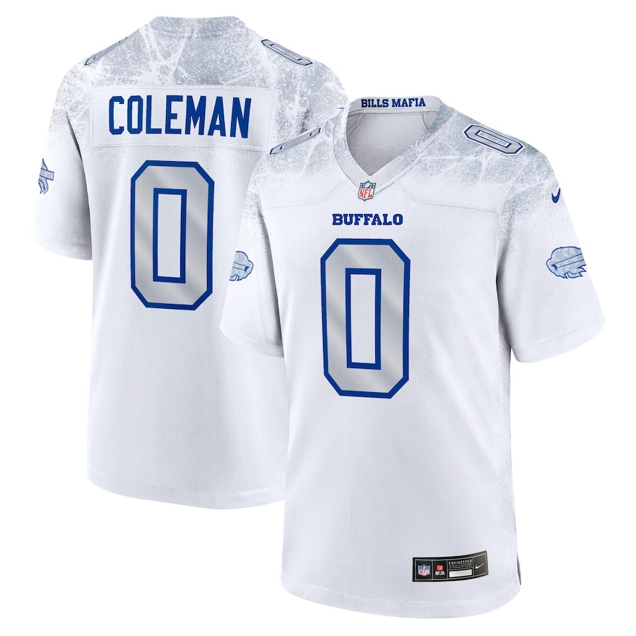 Men's Buffalo Bills Keon Coleman Nike White 2025 Rivalries Collection Game Jersey - Jersey