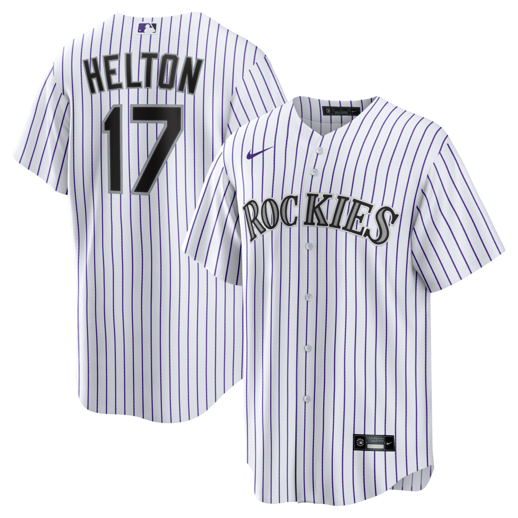 Men's Colorado Rockies Todd Helton Nike White Home Retired Player Replica Jersey - Jersey