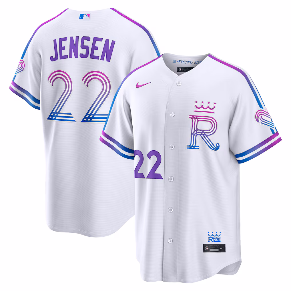 Men's Kansas City Royals Carter Jensen Nike White 2026 City Connect Stadium Jersey - Jersey
