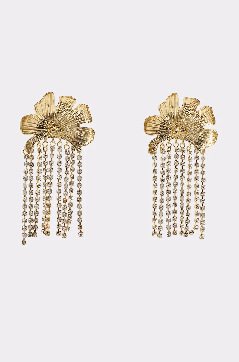 SHINE SOCIETY FLORAL DANGLE EARRINGS - Akira Wear